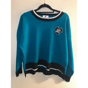 Juicy Couture Heart Logo Varsity Sweater Women’s Size Large